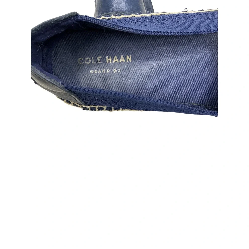 Cole Haan Cloudfeel Navy Blue Knit Espadrille Grand.OS Flats Slip On Shoe 9